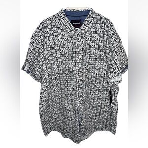 Aeropostale Men's Logo Print Short Sleeve Shirt  White Black Size 4XL NWT